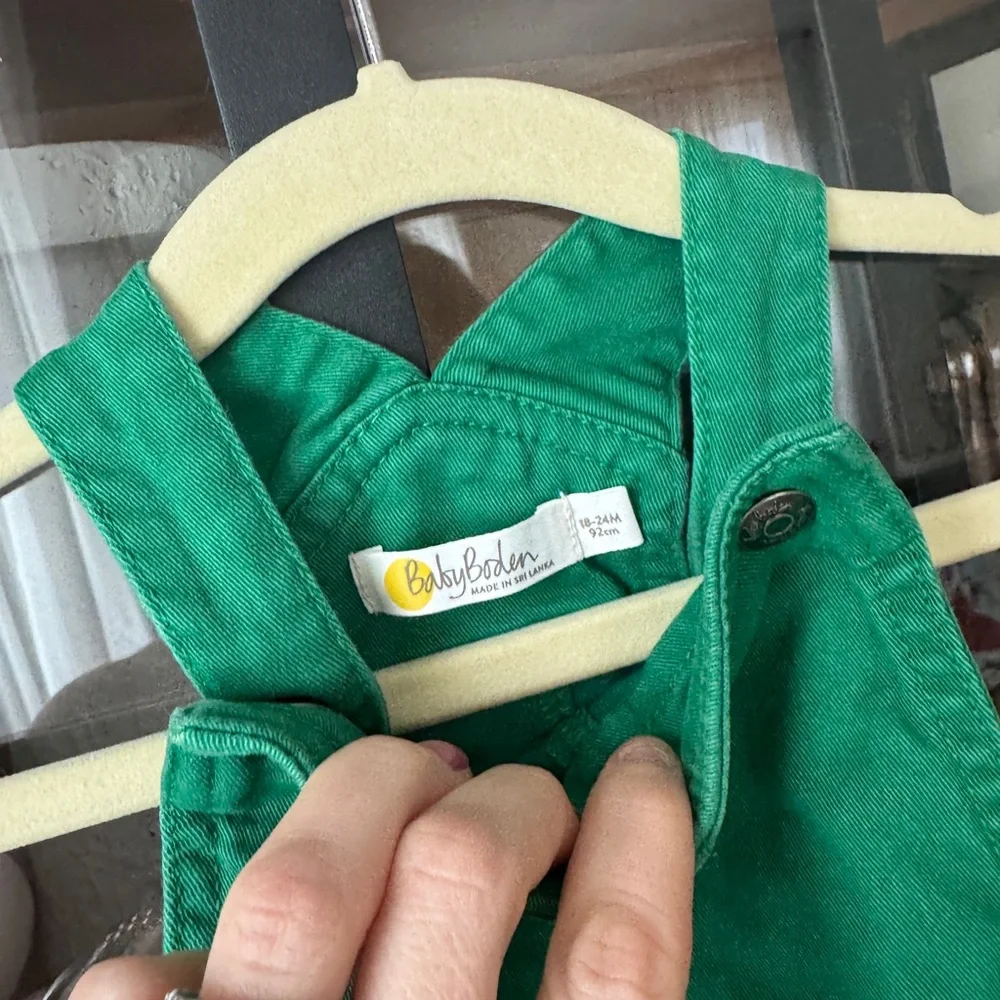 Baby Boden turtle applique overalls shortall romper mini toddler boy embroidered - Picture 3 of 6